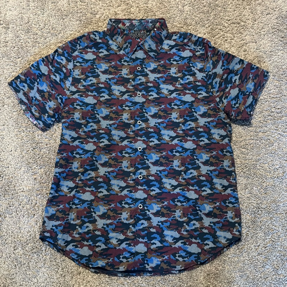 Robert Graham Camo Button Down Shirt